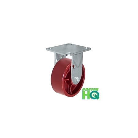 Casterhq 5"x2" Red Ductile Steel Wheel, Rigid Caster, 1,500 lbs capacity,  35CR520DS84R-04